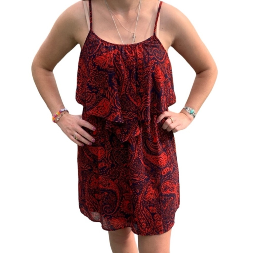 Eyelash Couture Red Blue Paisley Sundress 💙❤️